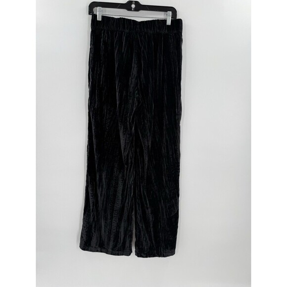 Soft Surroundings Size XSMALL Whitby Velvet Wide Leg Pants Elastic Waist Black - Picture 7 of 10